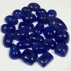 Piedras naturales sueltas de tanzanita de alta calidad, cabujón liso pulido liso, fabricación de joyas con forma mixta, precio mayorista por quilate - Product Image 1