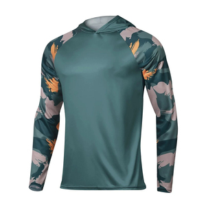 Camisetas de Pesca Personalizadas con Capucha, Protección UV UPF 50, Manga Larga, Secado Rápido, Protección UV para Exteriores, Camiseta de Pesca con Logotipo Personalizado - Product Image 1