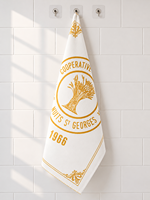 Geel gemusterde keukendoek |   Vintage tarwe- en boerderijdesign theedoek |   Decoratieve katoenen keukenhanddoek