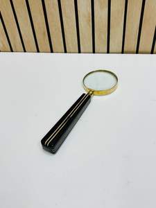 Loupe antique en laiton de 2,5 pouces, fabriquée à la main, durable, avec poignée en résine design |   Lentille de lecture et d'inspection portative moderne - Product Image 6