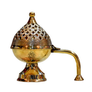 Porte-encens de luxe en laiton doré, brûleur de Bakhoor pour aromathérapie, diffuseur d'encens pour table - Product Image 3