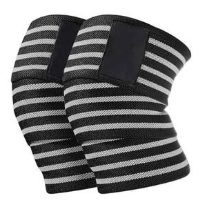 Bandes de compression élastiques en coton respirant et doux pour les genoux, idéales pour les soulevés de terre, les squats, l'entraînement de force, avec logo personnalisé, pour la gym et l'entraînement. - Product Image 4