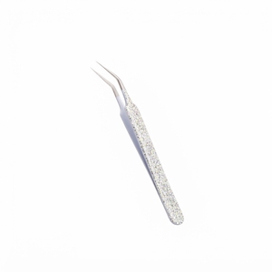 Pince à épiler décorative personnalisée en acier inoxydable à pointe angulaire avec manche imprimé pour salon de beauté - Product Image 5