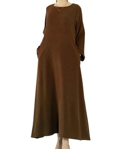 Abaya longue de couleur marron uni, de qualité supérieure, pour femmes musulmanes, robe décontractée, abaya de Dubaï, vêtements traditionnels arabes, vêtements islamiques - Product Image 1