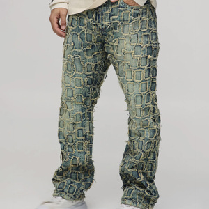 Wholesale ripped jeans washed jeans loose fit jeans casual jeans custom logo supplier usa fast delivery - Product Image 5