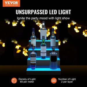 Espositore per Bottiglie di Liquori a 4 Livelli con Illuminazione LED da 16 Pollici, Controllo RF e App, Portabottiglie - Product Image 2