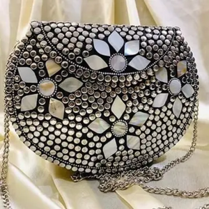 Bolso de mano de lujo con pedrería Kundan para novias, bolso de fiesta para mujer, bolso de hombro de diseñador a la moda. - Product Image 4