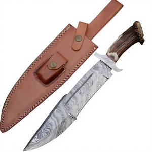 Cuchillo de Caza Damasco de Venta Caliente con Hoja de Acero Inoxidable y Mango G10 para Camping, Supervivencia al Aire Libre y Caza - Cuchillos OEM - Product Image 4