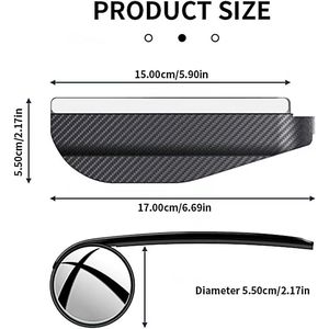 Set di 2 Copri Specchietti Laterali Universali in Fibra di Carbonio, Facile Installazione, Specchietti Angolo Cieco per Auto con Copertura Antipioggia, Design Elegante - Product Image 5