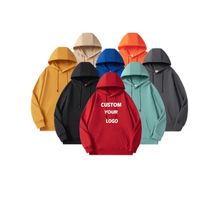 Unisex Custom Logo Cotton Polyester Hoodie Heavyweight Knitted Tracksuit Loose Sweatshirt Hooded for Men - Product Image 1