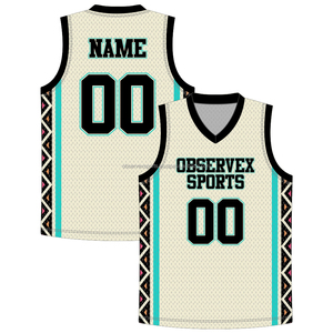 Camiseta de Baloncesto Personalizada, Reversible, Retro para Hombre, Sublimada, Transpirable, Conjunto de Uniforme de Baloncesto - Product Image 1