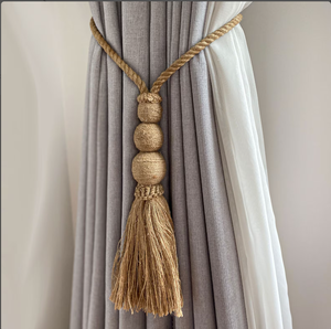 Premium Quality Jute Curtain <b>Tiebacks</b> – Durable Braided Natural Fiber Curtain Holdbacks for Home and Hotel Use - Product Image 4