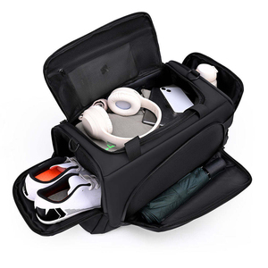 Sac de sport unisexe en nylon 30-40L avec sangle réglable, fermeture éclair, couleur unie, décontracté, pour la gym et les voyages - Product Image 2