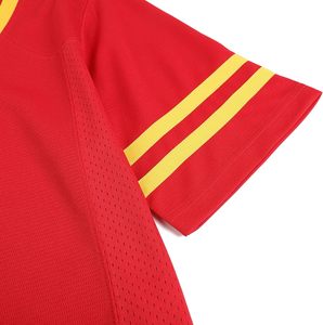 T-shirt sportif à col en V avec bordure jaune, séchage rapide, manches courtes, chemise décontractée, vêtements d'été - Product Image 6