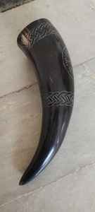 ฮอร์นดื่มเซรามิกที่แกะสลักอย่างประณีตของไวกิ้งทำมือสำหรับไวน์เบียร์วิสกี้กาแฟโดย falak World ส่งออก - Product Image 5