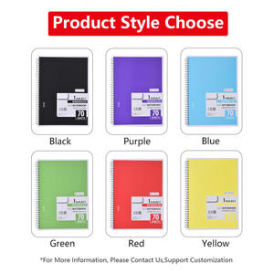 Cuaderno de Espiral para Notas Escolares, <span class=keywords><strong>Tamaño</strong></span> <span class=keywords><strong>A4</strong></span>, 70 Hojas, Raya Simple, con Cubierta de Papel, para Estudiantes - Product Image 5