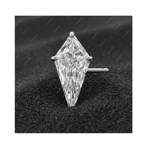 Regalos de Navidad, Pendientes de Diamante Cultivado en Laboratorio con Certificación GIA IGI de 5.0 Quilates, Oro Fino de 925, Chapado en Plata de Ley, para Él y Ella - Product Image 1