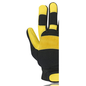 Gants de mécanicien en cuir robustes, résistants aux coupures, antichocs, pour la construction, réduisent les vibrations des perceuses - Product Image 2