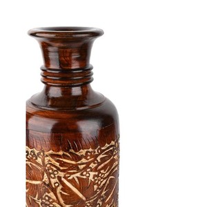 Jarrón cilíndrico de madera de sheesham blanqueada |   Diseño Contemporáneo Ecológico |   Artesanía al por Mayor |   Moradabad, India - Product Image 6