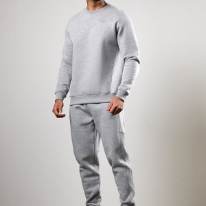Sweat-shirt de luxe épais et uni à col rond, personnalisé et brodé, style streetwear, pour homme - Product Image 4