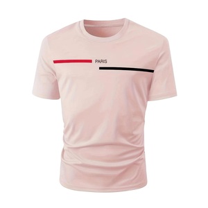 Casual Printed Anti-Wrinkle Breathable <b>Sequined</b> Logo Embroidery Polyester Cotton Blend Women's Single Jersey Knitted T-Shirt - Product Image 4