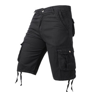 Shorts cargo vintage unisexe, taille élastique, multi-poches, coupe ample, mode estivale, streetwear, imperméable, respirant, 100% polyester - Product Image 4