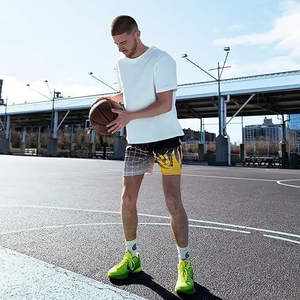 Pantalones Cortos Deportivos para Hombre, Ecológicos, de Secado Rápido, Transpirables, de Poliéster/Algodón, con Logotipo Personalizado, Cintura Elástica Media, Estampados, al por Mayor - Product Image 3