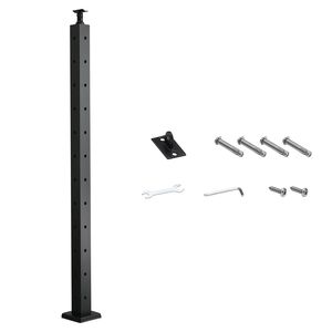 Palo per Ringhiera a Cavo Angolare a L da 42x2x2 Pollici con Fori Pre-Forati, in Acciaio Inossidabile, per Accessori Esterni - Product Image 1