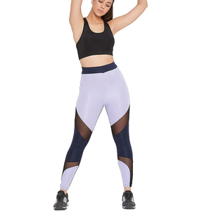 Ensemble de yoga pour femmes de qualité supérieure, matériau durable en spandex/nylon, respirant, léger, taille élastique, devant uni, personnalisable - Product Image 1