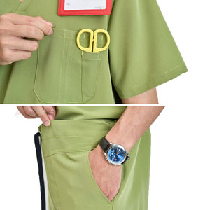 Tenue médicale unisexe de qualité supérieure Solid Trader, tissu extensible quadridirectionnel, confortable, pour le personnel infirmier, vêtements de travail, uniforme d'hôpital - Product Image 2