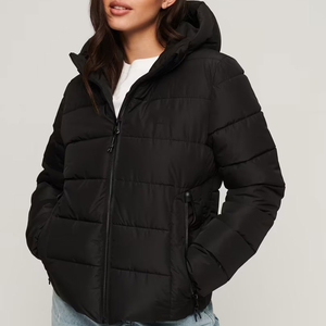 <b>Women's</b> Thick Winter Quilted <b>Waterproof</b> Eco-Friendly <b>Packable</b> Reversible Windproof Puffer <b>Jacket</b> Cotton Padded Design Detachable - Product Image 2