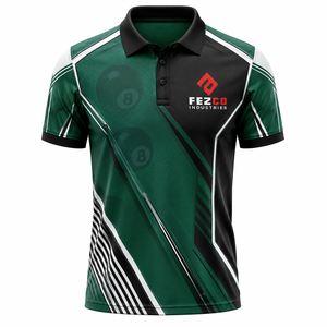 Custom Printed Sublimation Team Pool Jersey <b>Bowling</b> Polo Shirt for Men-Quick Dry Breathable Sportswear OEM - Product Image 5