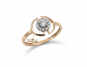 Anillo de Oro Original de 22 Quilates para Mujer, Acabado Brillante, para Compromisos, Ceremonias, Eventos Nupciales, Ocasiones Festivas y Uso Diario - Product Image 1