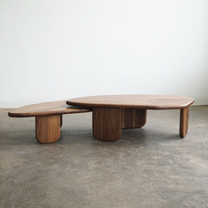 Contemporary Pebble <b>Nesting</b> <b>Coffee</b> <b>Table</b> <b>Set</b> Handmade Solid Teak Organic Modern Center <b>Table</b> Premium Home Furniture - Product Image 6
