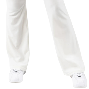 Pantalon évasé blanc pour femme, en tissu extensible doux, taille haute, décontracté, pour yoga, fitness, entraînement, confortable, tenue de sport quotidienne - Product Image 5