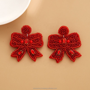 ต่างหูลูกปัดโบฮีเมียนลายดอกไม้สำหรับเทศกาลวันหยุดของขวัญชุดปาร์ตี้อินเทรนด์ - Product Image 6