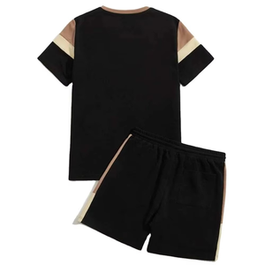 Ensemble de survêtement décontracté pour homme, style été, t-shirt et short, 100% coton, uni, fabrication OEM (vérifié par PayPal) - Product Image 5