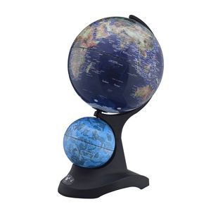 Globo Terrestre Alto 44,5 cm con Piccole Costellazioni, Base in Acrilico Nero, Prodotto Geografico - Product Image 1