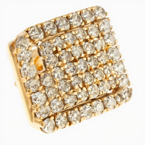 Pendientes de tuerca con racimo de diamantes redondos auténticos de 1,20 quilates, oro amarillo de 10k, color G-H de lujo para mujer - Product Image 2