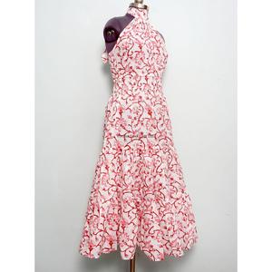 High Quality Modern Floral Cotton Bodycon Midi Dress Women Beautiful Halter Neck Backless Sleeveless Breathable Eco-Friendly - Product Image 4