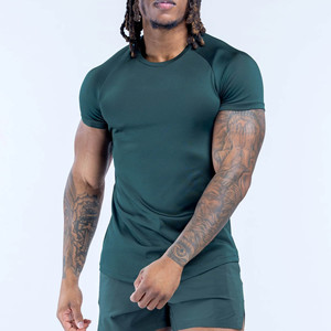 Nouveau design, logo personnalisé, t-shirt noir slim fit pour homme, entraînement sportif, été, tissu respirant et léger, vêtements de sport pour moi - Product Image 1