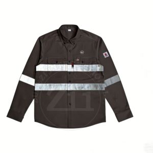 Camisa de Trabajo Industrial Transpirable Resistente al Fuego, Camisa de Trabajo de Soldadura FR Reflectante, Camisas de Trabajo Resistentes al Fuego para Hombre de Manga Larga - Product Image 2