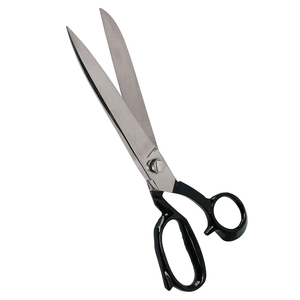 Tijeras de Corte de Tela de Alto Rendimiento, Tijeras de Sastre de Acero Inoxidable con Mango Negro y Hojas Rectas Afiladas - Product Image 1