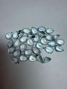 Piedra Preciosa de Aguamarina Natural AAA+++ Corte Esmeralda en Forma de Pera 8x6MM Facetada |   Piedra de Aguamarina Azul Suelta para Joyería y Venta al por Mayor - Product Image 6