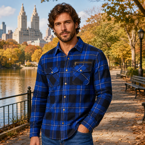 Fabricante de camisas de franela personalizadas para hombre, camisa a cuadros de manga larga para marcas de comercio electrónico, venta al por mayor de marca privada para minoristas de moda - Product Image 6