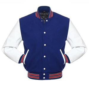 Chaqueta de Lana de Alta Calidad, Nuevo Estilo, Diseño Personalizado, Precio Bajo, con Mangas de Cuero Vacuno - Product Image 2