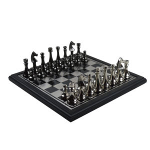 Jeu d'échecs en bois avec pièces métalliques – Design de luxe personnalisé, disponible à prix compétitif – Nouveauté très prisée - Product Image 2
