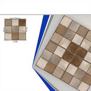 Azulejos de estacionamiento para exteriores vitrificados pulidos de 40x40cm, baldosas de suelo esmaltadas con acabado de mármol de porcelana resistente de 400x400mm - Product Image 1