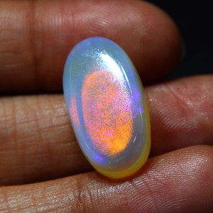 Opale naturelle australienne de 16 carats, opale de Coober Pedy massif, pierre précieuse en vrac, opale de cristal à feu rouge, faite à la main pour la fabrication de bijoux - Product Image 1