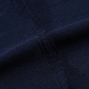 Men's <b>Navy</b> <b>Blue</b> Short Sleeve <b>Polo</b> <b>Shirt</b> Knitted Cotton Casual Button Down Solid Color Breathable Regular Fit - Product Image 5